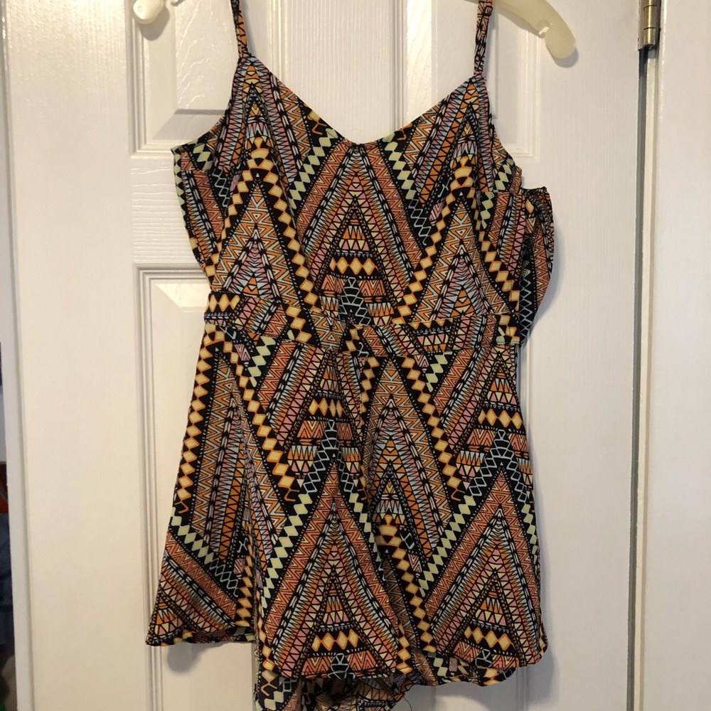 Colorful Romper! cutout on the back!